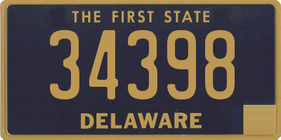 DE license plate 34398