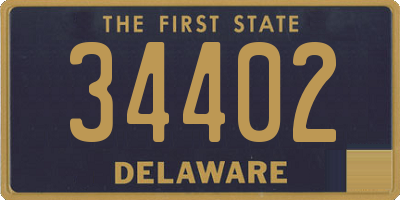 DE license plate 34402