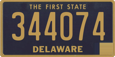DE license plate 344074