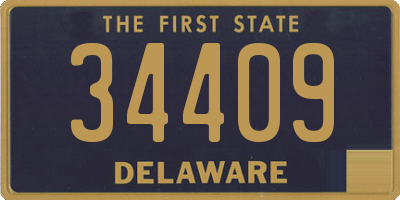 DE license plate 34409