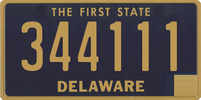 DE license plate 344111