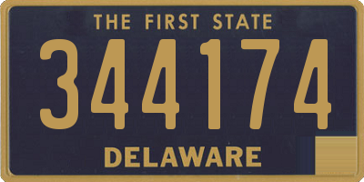 DE license plate 344174