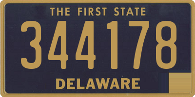 DE license plate 344178