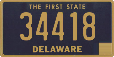 DE license plate 34418