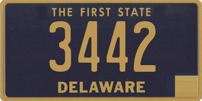 DE license plate 3442