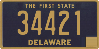 DE license plate 34421