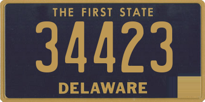 DE license plate 34423