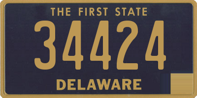 DE license plate 34424