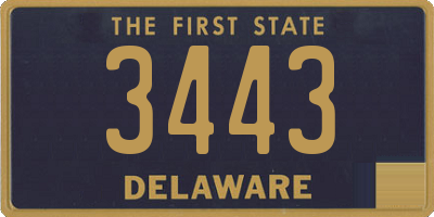 DE license plate 3443