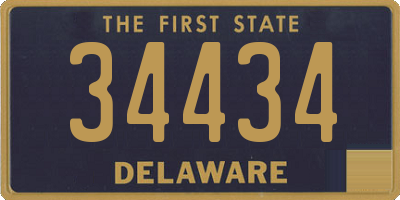 DE license plate 34434