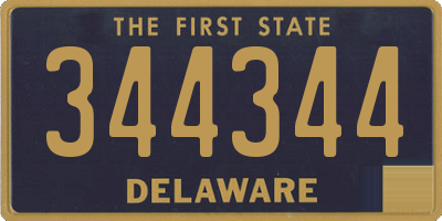 DE license plate 344344