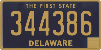 DE license plate 344386