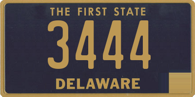 DE license plate 3444