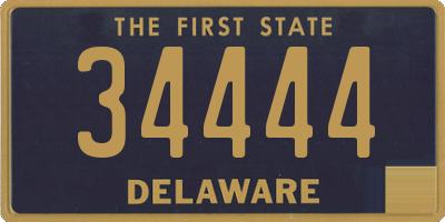 DE license plate 34444