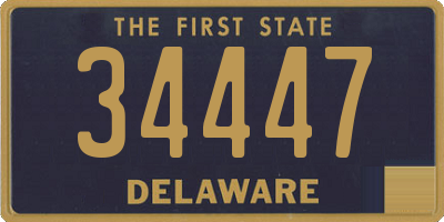 DE license plate 34447