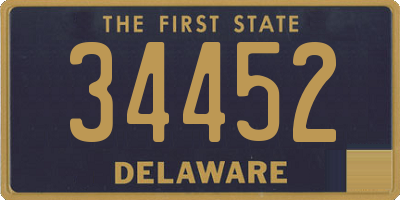 DE license plate 34452