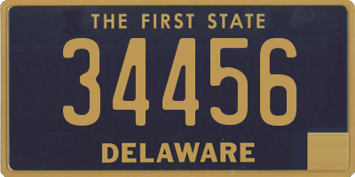 DE license plate 34456