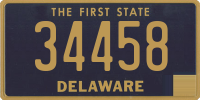 DE license plate 34458