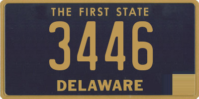 DE license plate 3446