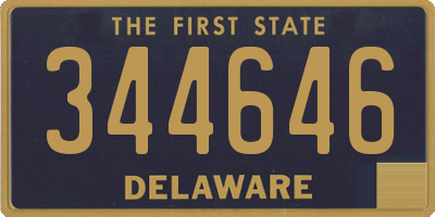 DE license plate 344646