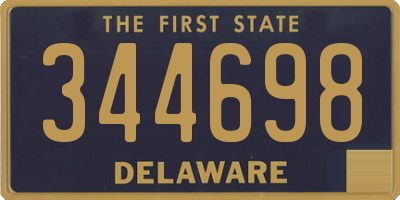 DE license plate 344698