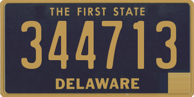 DE license plate 344713