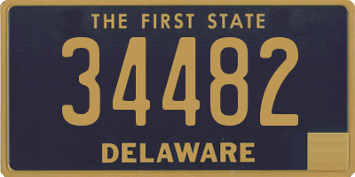 DE license plate 34482