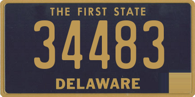 DE license plate 34483