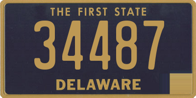 DE license plate 34487