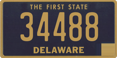 DE license plate 34488