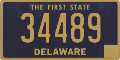 DE license plate 34489