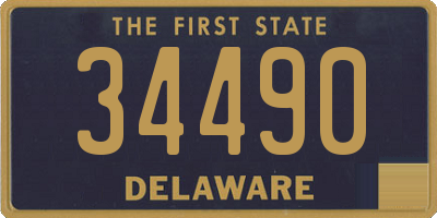 DE license plate 34490