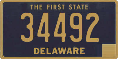 DE license plate 34492