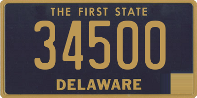 DE license plate 34500