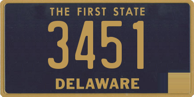 DE license plate 3451