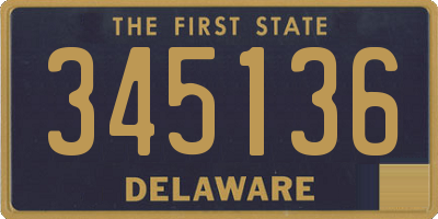 DE license plate 345136