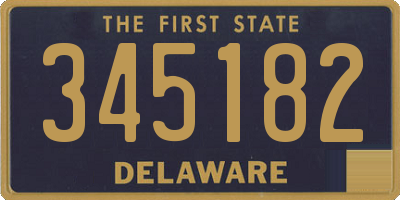 DE license plate 345182