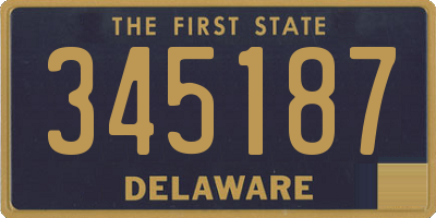DE license plate 345187