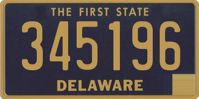 DE license plate 345196