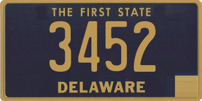 DE license plate 3452