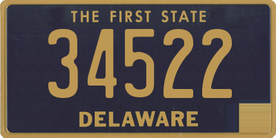 DE license plate 34522
