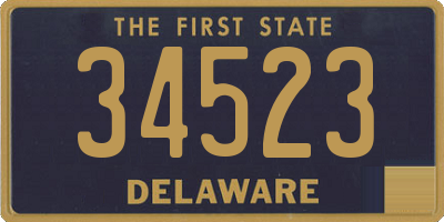 DE license plate 34523