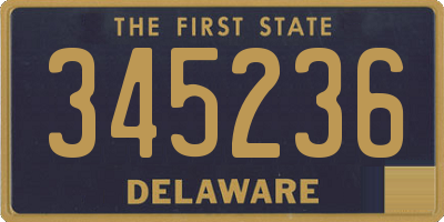 DE license plate 345236