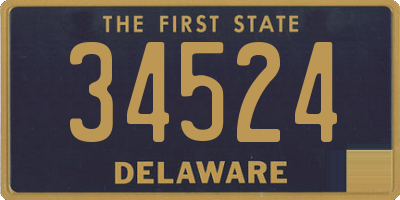 DE license plate 34524