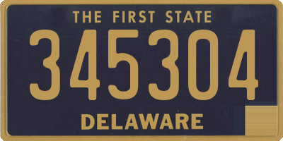 DE license plate 345304