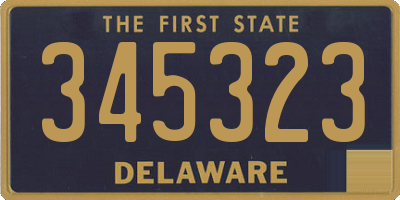 DE license plate 345323