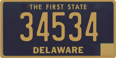 DE license plate 34534