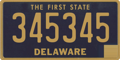 DE license plate 345345