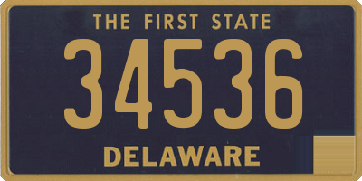 DE license plate 34536