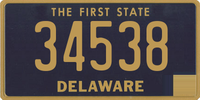 DE license plate 34538